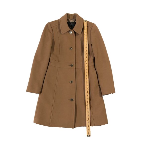 J. Crew Classic Lady Day Coat Womens 0 Tan Double-Cloth Wool Thinsulate - Picture 2 of 9